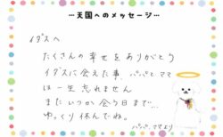イダスくんへのメッセージ