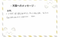 福ちゃんへのメッセージ