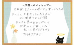 まるくんへのメッセージ