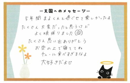 まるくんへのメッセージ